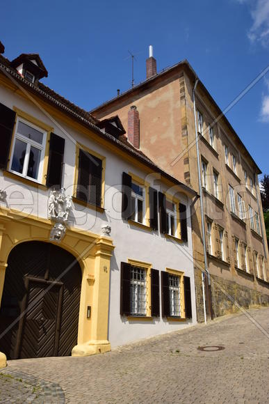 Германия - город Бамберг.Старинные жилые дома в немецком стиле 