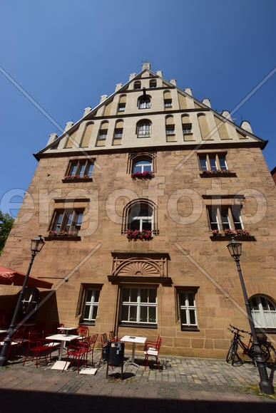 Германия - город Ансбах под Нюрнбергом. Памятник архитектуры 