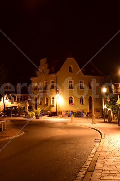 Германия - город Бамберг. Ночной город 