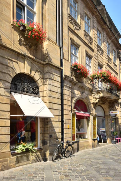 Германия - город Бамберг. Фасад здания 