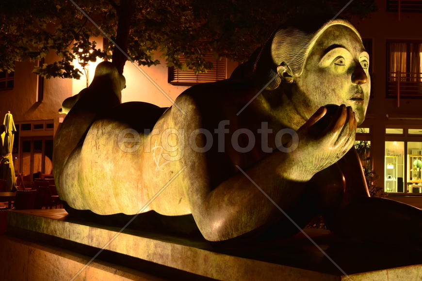 Германия - город Бамберг. Ночной город 