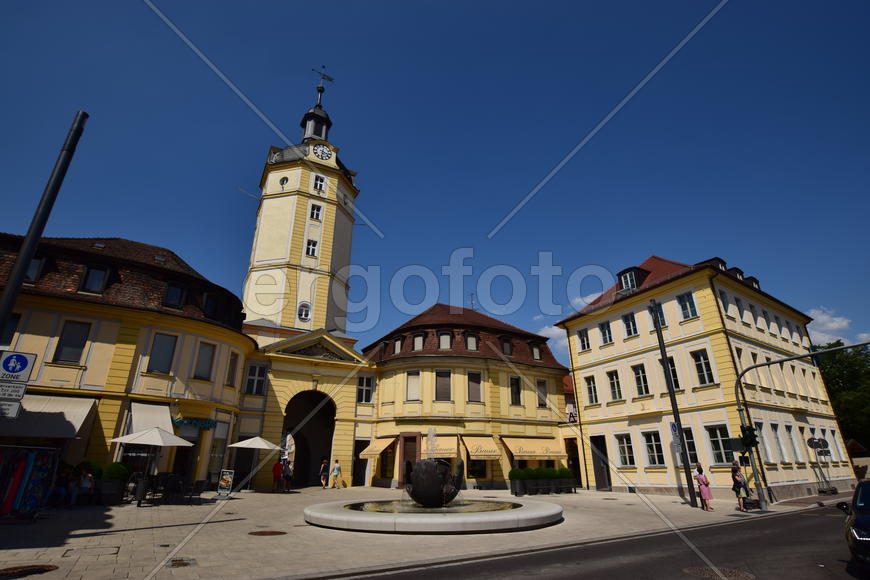 Германия - город Ансбах под Нюрнбергом. Памятник архитектуры 