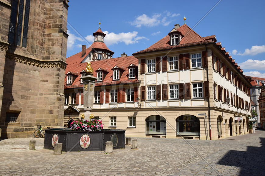 Германия - город Ансбах под Нюрнбергом. Памятник архитектуры 