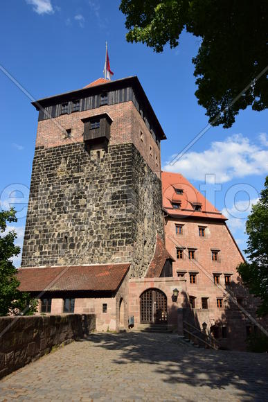 Германия - город Нюрнберг. Фасад исторического здания 