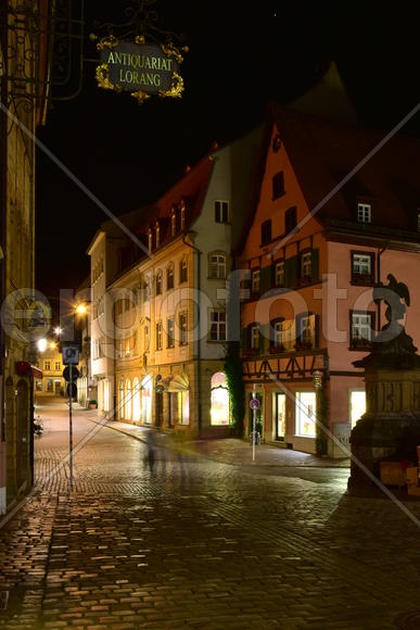 Германия - город Бамберг. Ночной город 