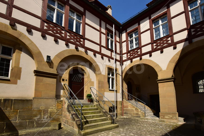 Германия - город Бамберг.Старинные жилые дома в немецком стиле 