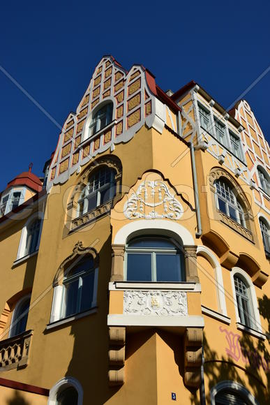 Германия - город Бамберг. Фасад здания 