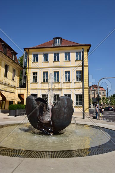 Германия - город Ансбах под Нюрнбергом. Памятник архитектуры 