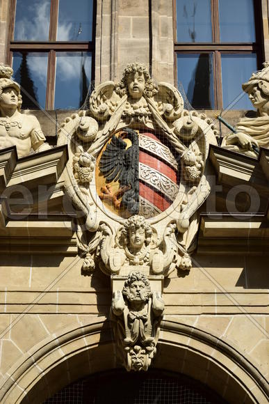 Германия - город Нюрнберг. Фасад исторического здания 