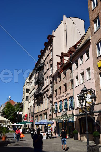 Германия - город Нюрнберг. Улицы города 