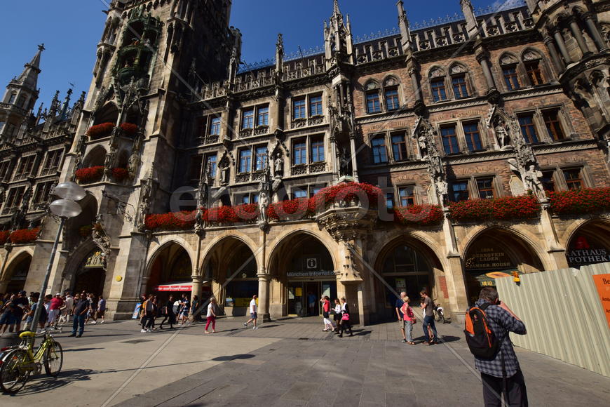 Германия. Мюнхен. Фасад старинного здания 