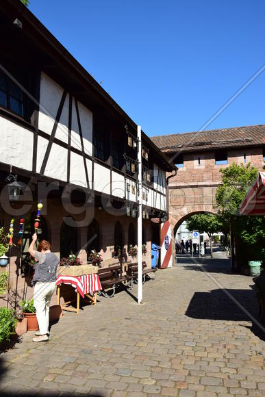 Германия - город Нюрнберг. Улицы города 