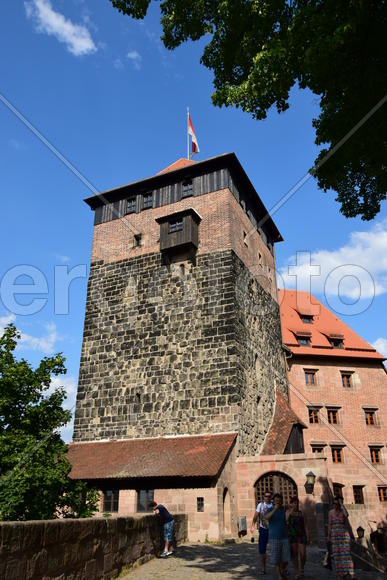 Германия - город Нюрнберг. Фасад исторического здания 