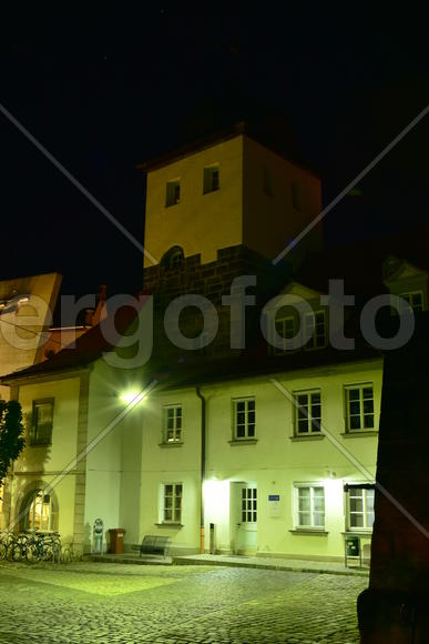 Германия - город Бамберг. Ночной город 