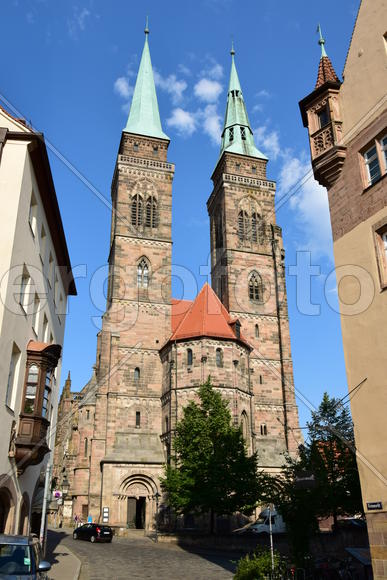 Германия - город Нюрнберг. Фасад исторического здания 