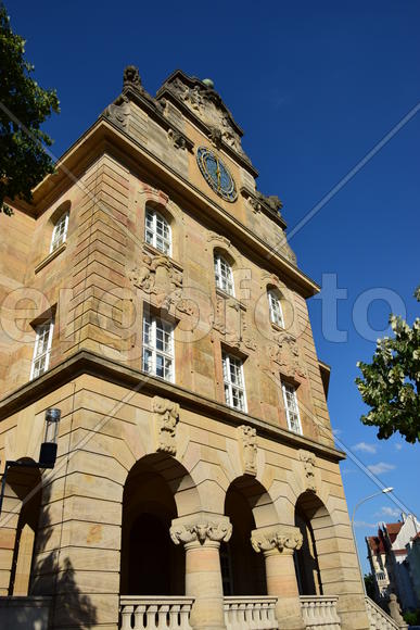 Германия - город Бамберг. Фасад старинного здания