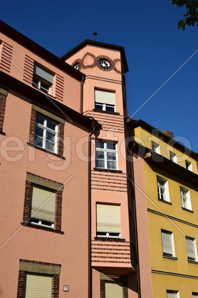 Германия - город Бамберг. Жилые дома 