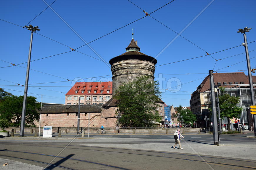 Германия - город Нюрнберг. Улицы города 