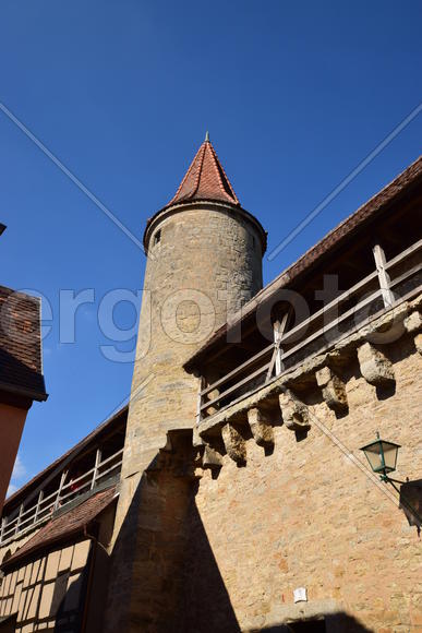 Исторический город Ротенбург в Баварии. 