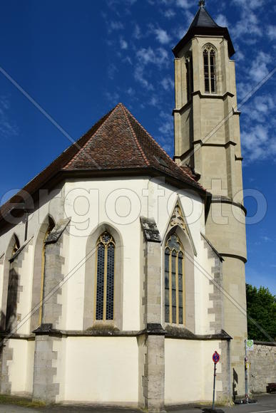 Исторический город Ротенбург в Баварии. Древнейшие здания 