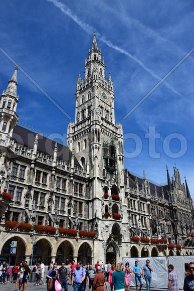 Германия. Мюнхен. Фасад старинного здания 