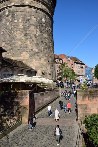 Германия - город Нюрнберг. Улицы города 