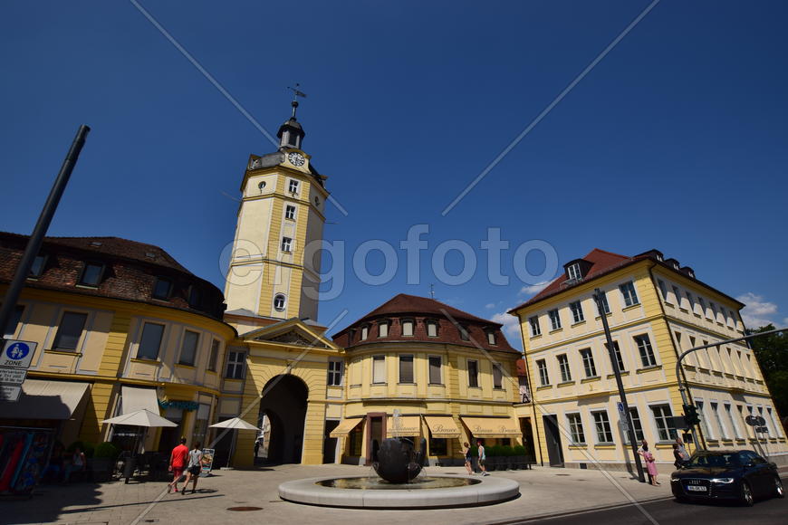 Германия - город Ансбах под Нюрнбергом. Памятник архитектуры 