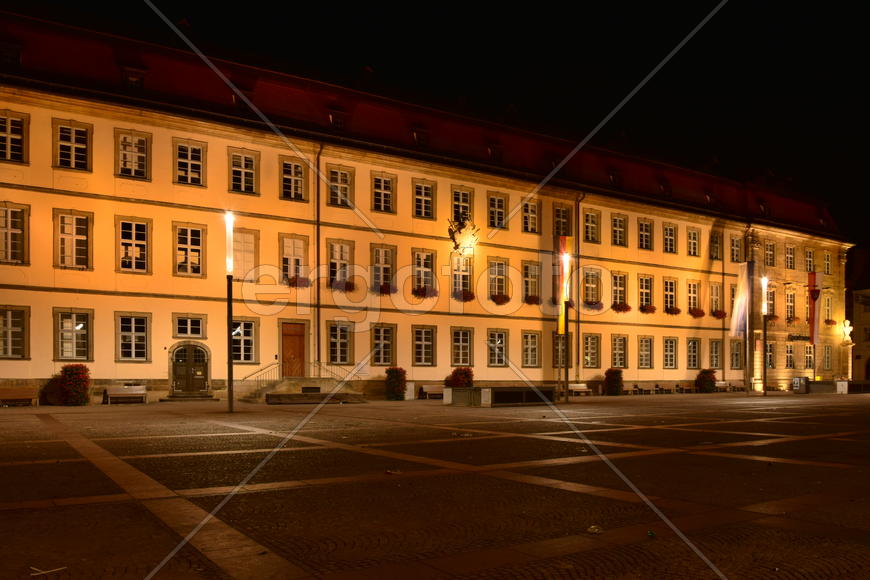 Германия - город Бамберг. Ночной город 