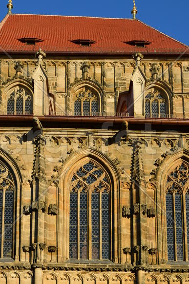 Германия - город Бамберг. Фасад старинного замка 