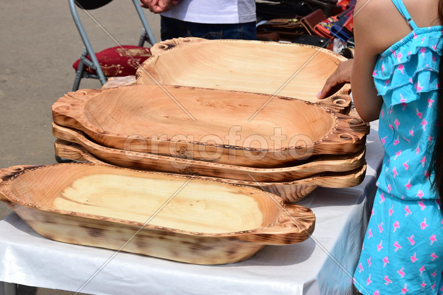 Выставка ремесленников на праздновании дня города в Астане. Казахстан 