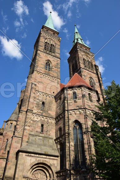 Германия - город Нюрнберг. Фасад исторического здания 