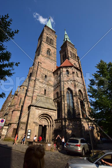 Германия - город Нюрнберг. Фасад исторического здания 