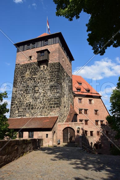 Германия - город Нюрнберг. Фасад исторического здания 