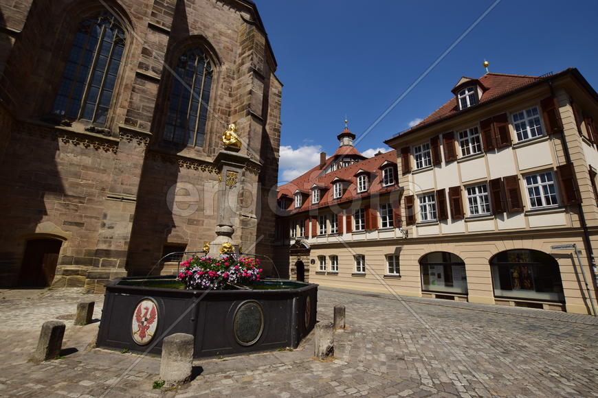 Германия - город Ансбах под Нюрнбергом. Памятник архитектуры 