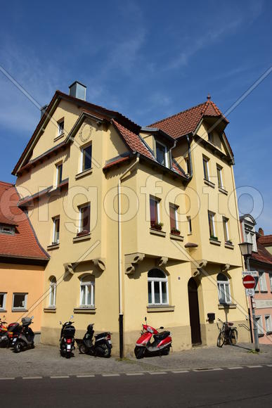 Германия - город Бамберг.Старинные жилые дома в немецком стиле 