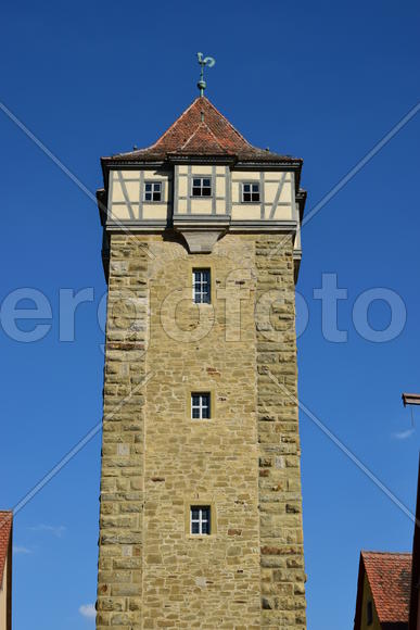 Исторический город Ротенбург в Баварии. 