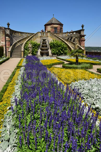 Германия - Город Вюрцбург, Сад с замке Мариенберг 