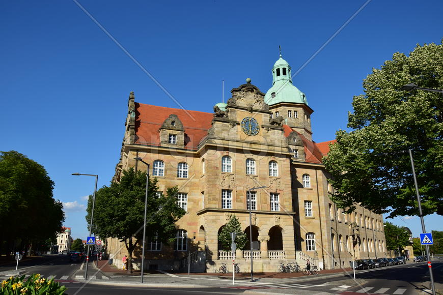 Германия - город Бамберг. Фасад старинного здания