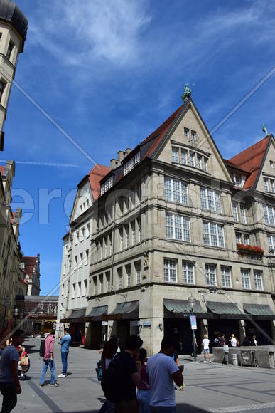 Германия. Мюнхен. Фасад старинного здания 