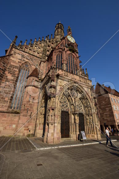 Германия - город Нюрнберг. Фасад исторического здания 