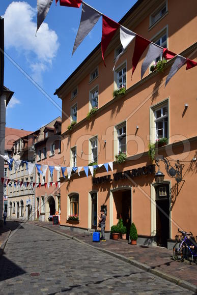 Германия - город Бамберг. Фасад здания 