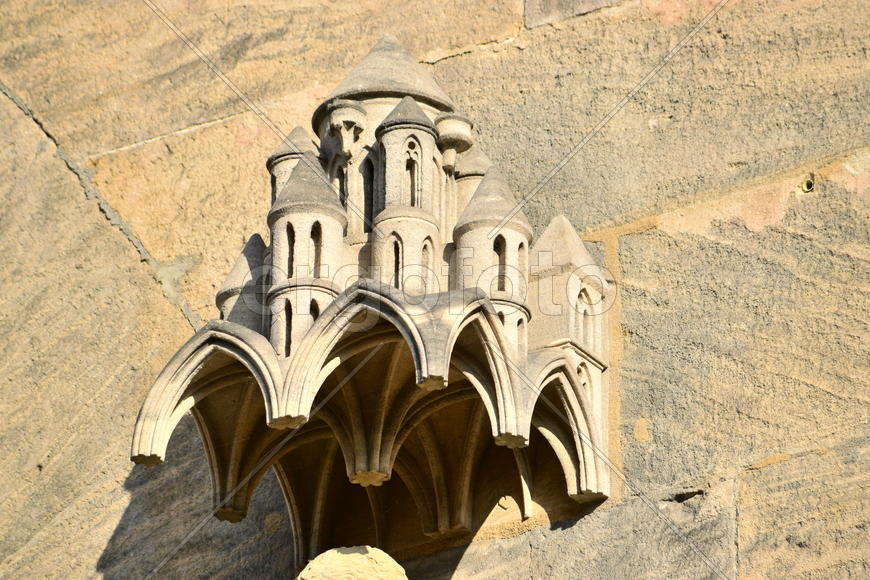 Германия - город Нюрнберг. Фрезка на фасаде здания 