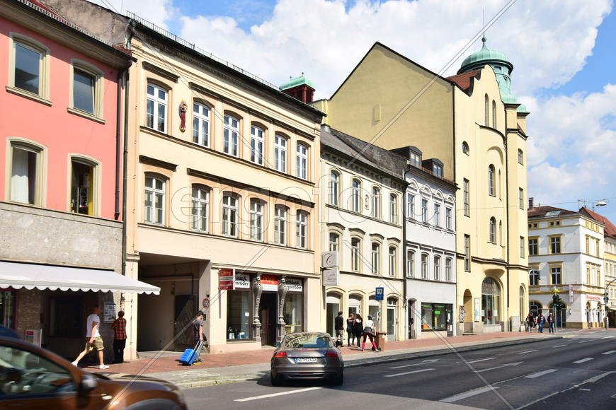 Германия - город Бамберг. Улицы города 