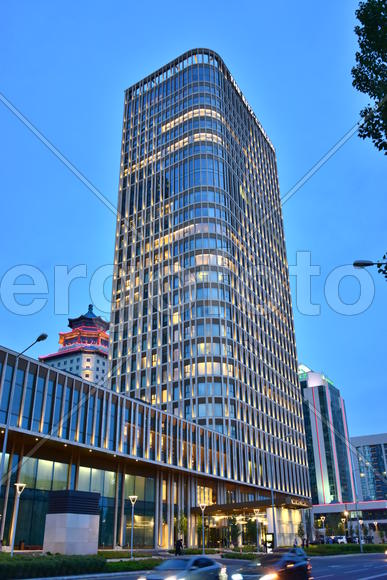 Астана - городская архитектура. Современные многоэтажные здания. Казахстан 