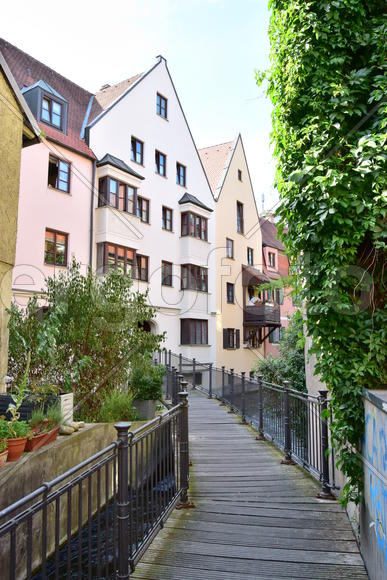 Германия, Аугсбург, жилые дома 
