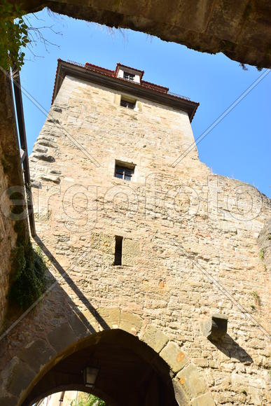 Исторический город Ротенбург в Баварии. 