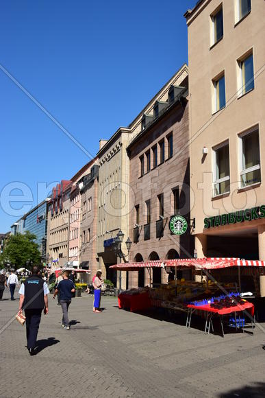 Германия - город Нюрнберг. Улицы города 