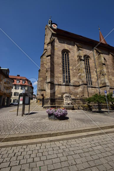 Германия - город Ансбах под Нюрнбергом. Памятник архитектуры 