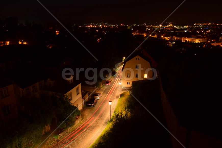 Германия - город Бамберг. Ночной город 