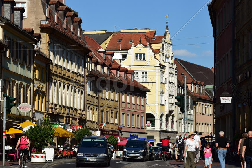 Германия - город Бамберг. Улицы города 